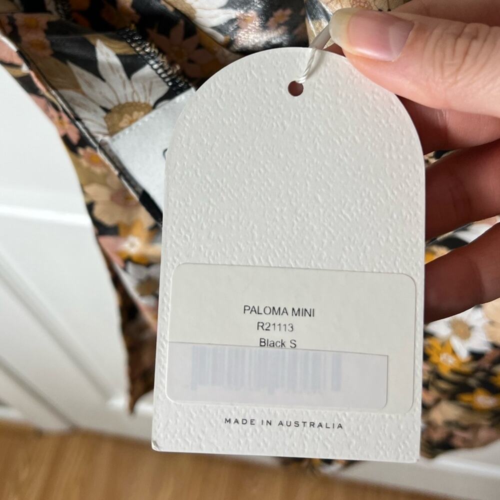 Rumer The Label Floral Open Back Lightweight Paloma Mini Dress Size Small NWT - Picture 8 of 8